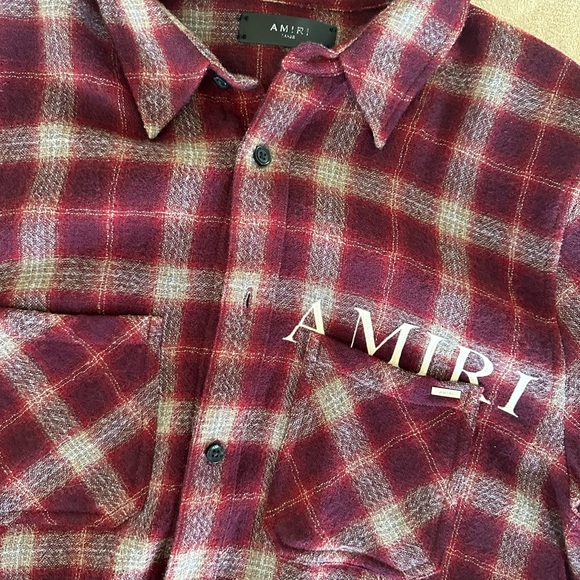 AMIRI Angel-Print Plaid Shirt - Picture 7 of 7